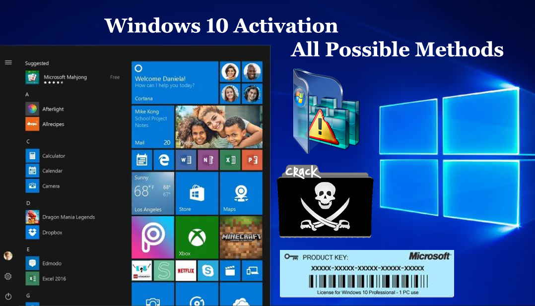 Activate Windows 10 without Software or Product Key